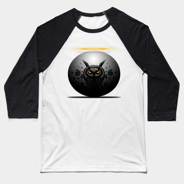 Owl Baseball T-Shirt by ilhnklv